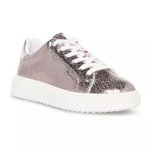 Steve Madden Youth Girls Charly Sneakers Pewter/Lavender Metallic Size 4